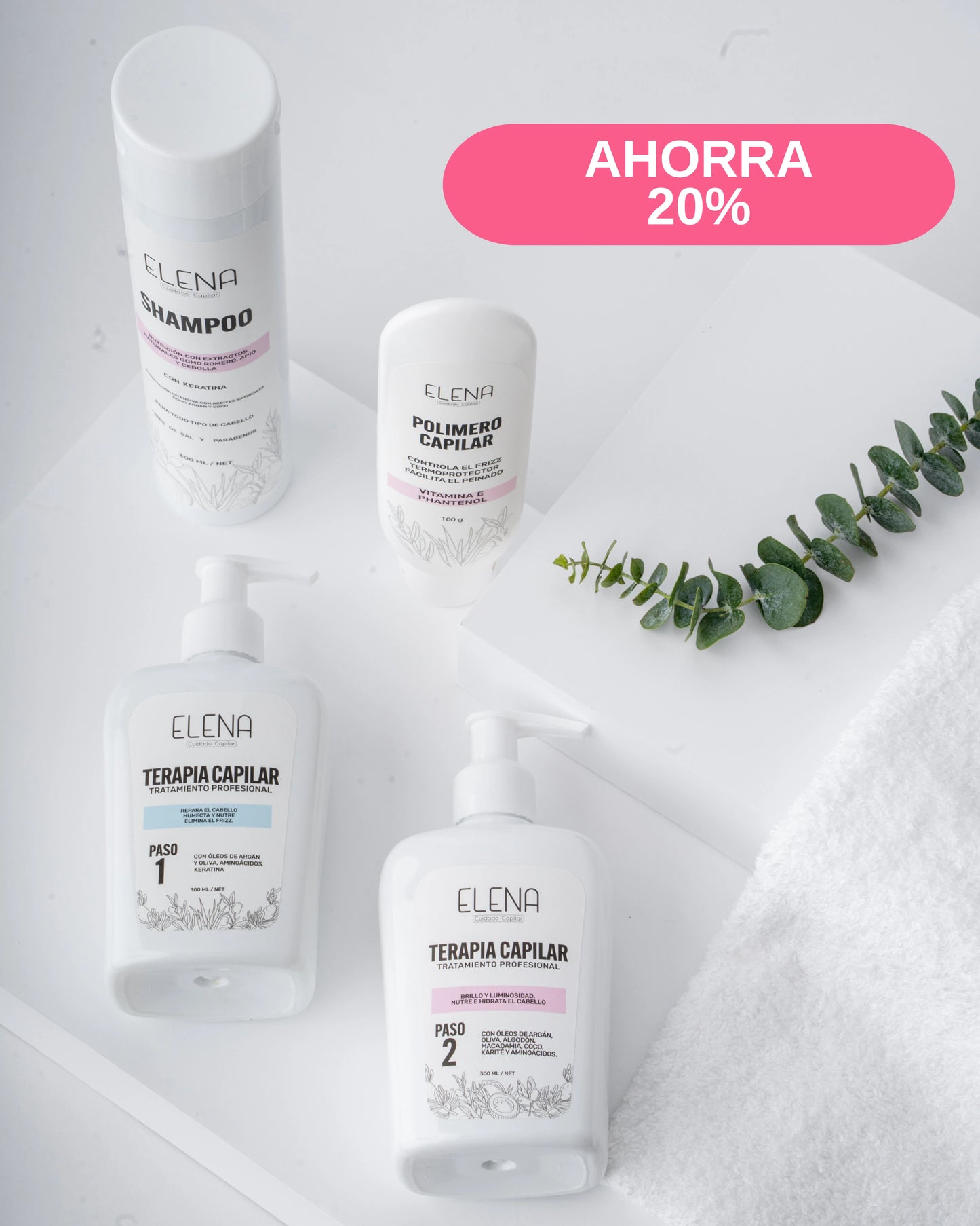 🥰 Kit Profesional De Reparación Capilar + Control Frizz + Crecimiento