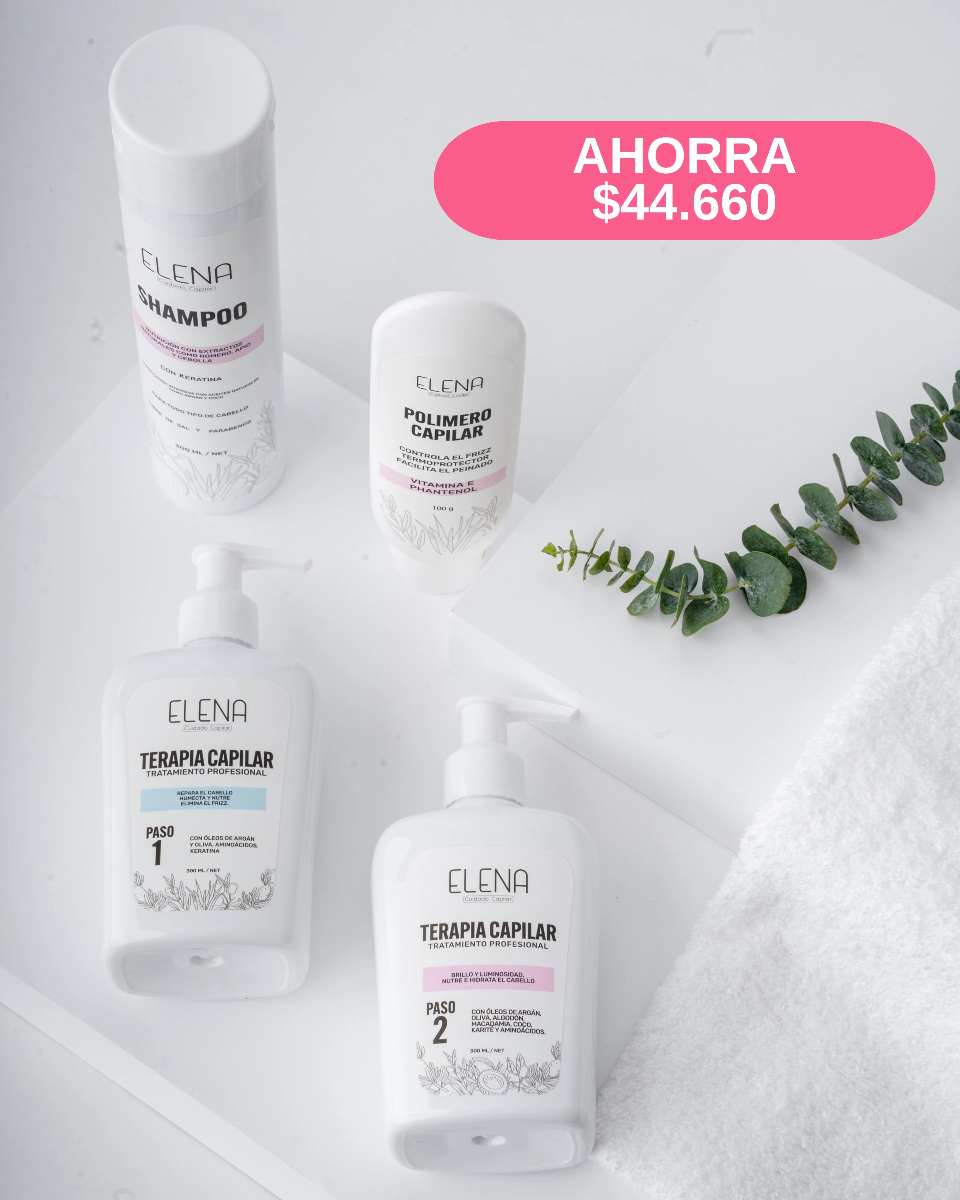 🥰 Reparador Total en 2 pasos + Polímero + Shampoo crecimiento