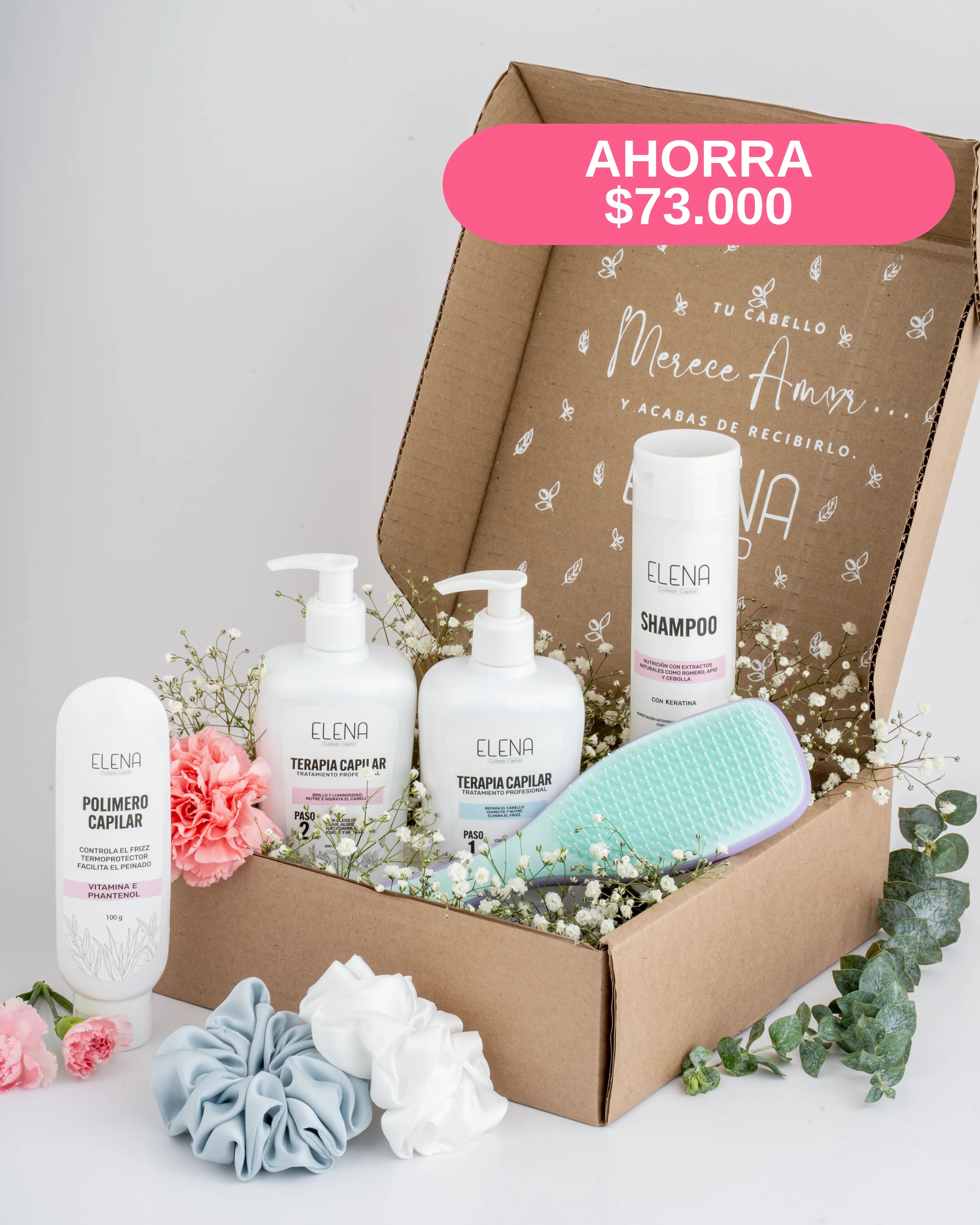 🔥 Caja Rosa de Reconstrucción Capilar y Anti-Frizz