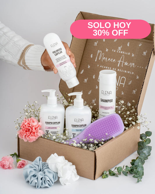 🔥 Caja Rosa de Reconstrucción Capilar y Anti-Frizz