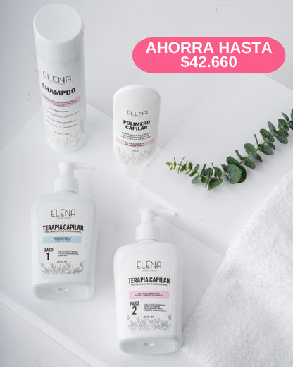 🥰 Kit Profesional de Reconstrucción Capilar + Control Frizz + Crecimiento