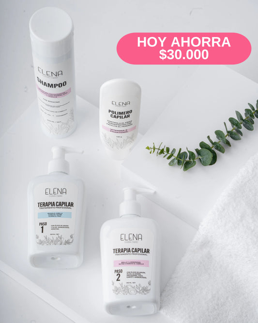 🥰 Kit Profesional de Reconstrucción Capilar + Control Frizz + Crecimiento