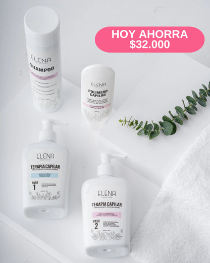 🥰 Kit Profesional de Reconstrucción Capilar + Control Frizz + Crecimiento