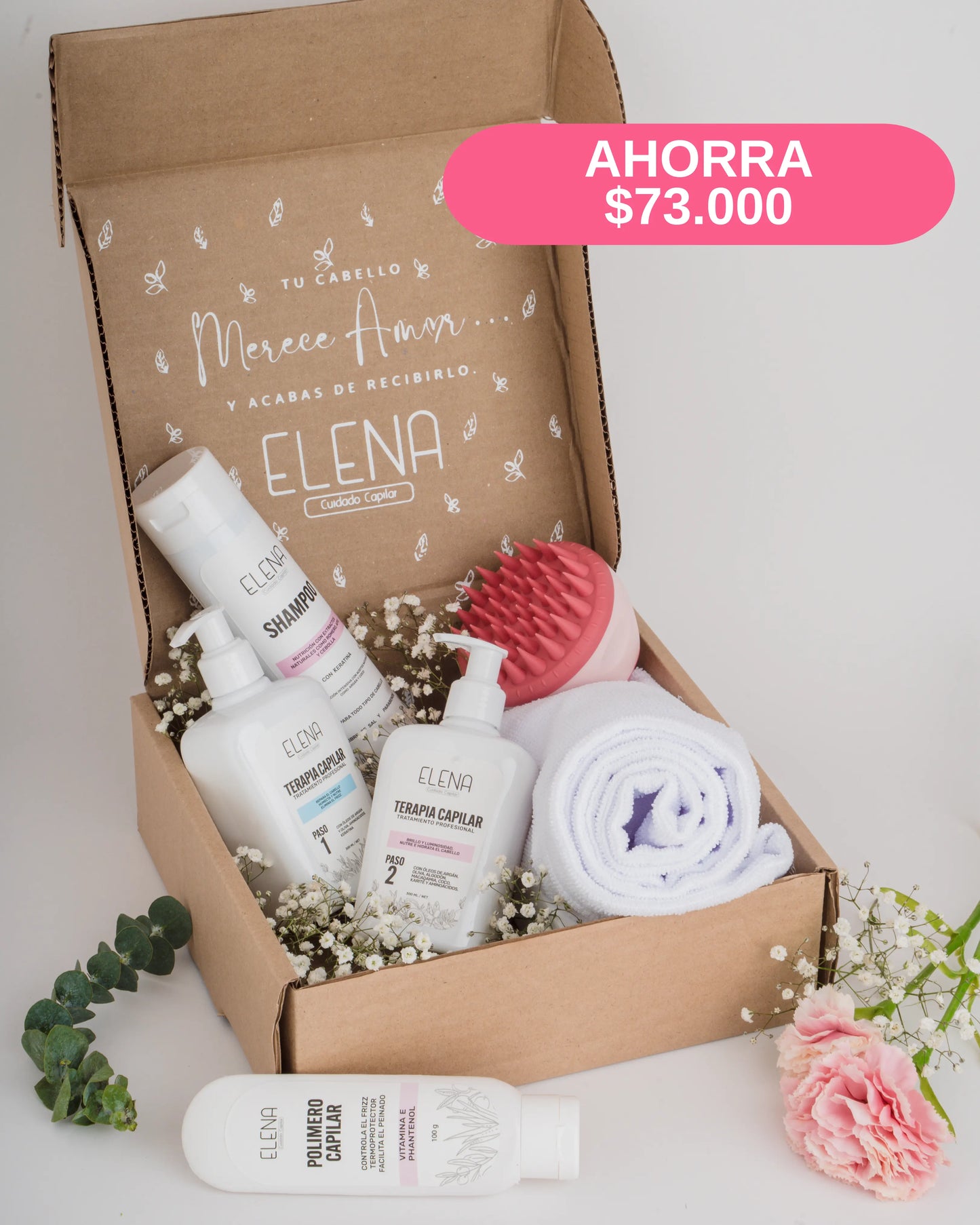 🔥 Caja Rosa de Reconstrucción Capilar y Anti-Frizz