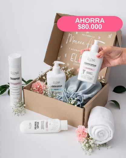 🔥 Caja Rosa de Reconstrucción Capilar y Anti-Frizz