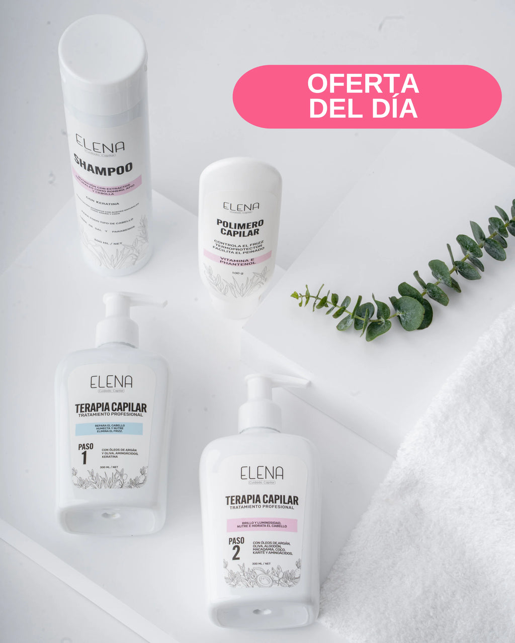 🥰 Reparador Total 2 en pasos+ Polimero+ Shampoo crecimiento
