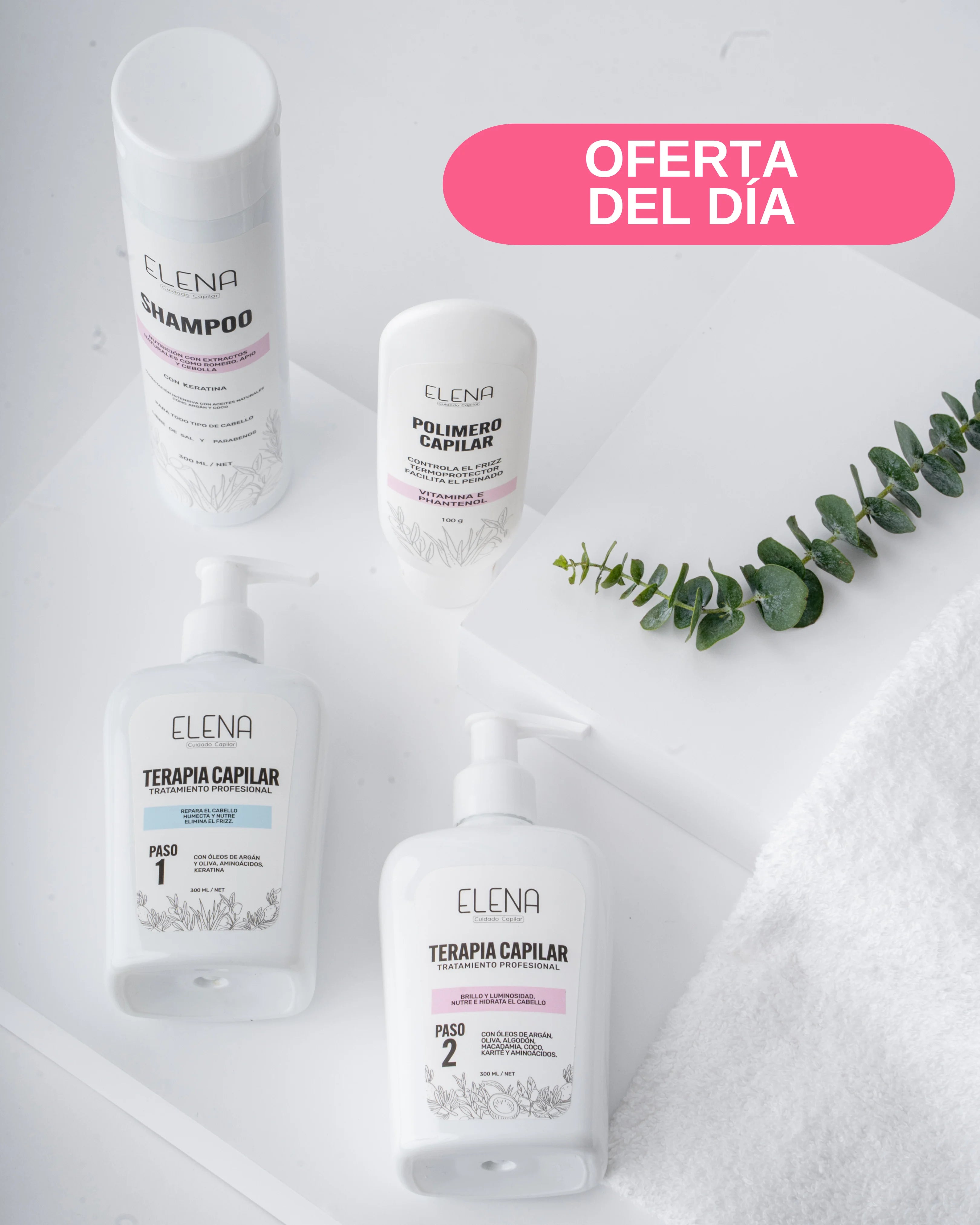 🥰 Reparador Total 2 en pasos+ Polimero+ Shampoo crecimiento